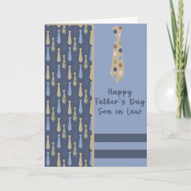 Tarjeta del Día del Padre para su hijo en la ley e (Anverso)