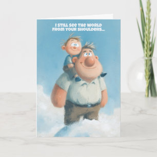 Tarjeta del Día del Padre para tus Hombros