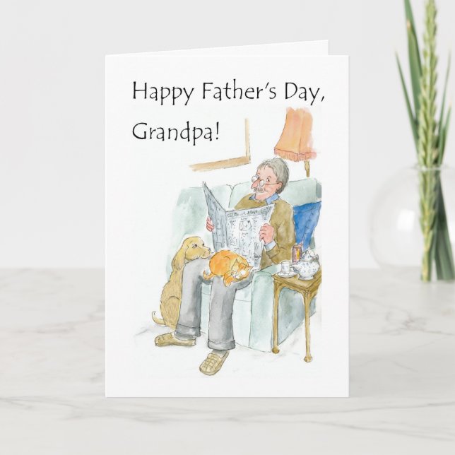 Tarjeta del Día del Padre para un abuelo (Anverso)