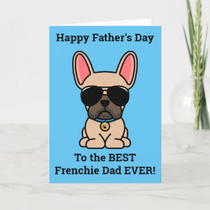Tarjeta del Día del Padre para un Bulldog Francés 