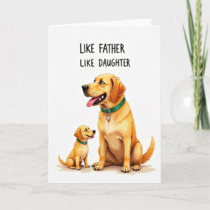 Tarjeta del Día del Padre para un cachorrito adora