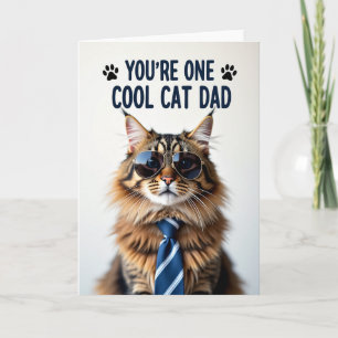 Tarjeta del Día del Padre para un gato atigrado el