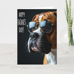 Tarjeta del Día del Padre para un perro atigrado