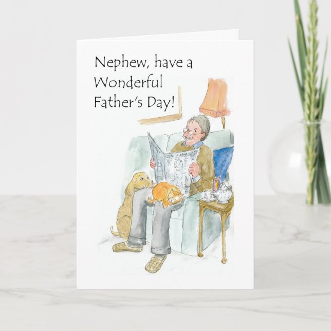 Tarjeta del día del padre para un sobrino (Anverso)