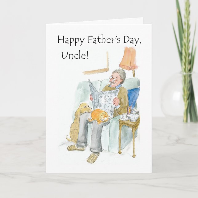 Tarjeta del día del padre para un tío (Anverso)