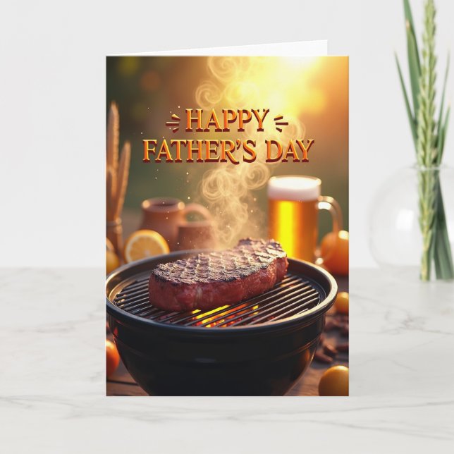 Tarjeta del Día del Padre para una Comida a la Par (Anverso)