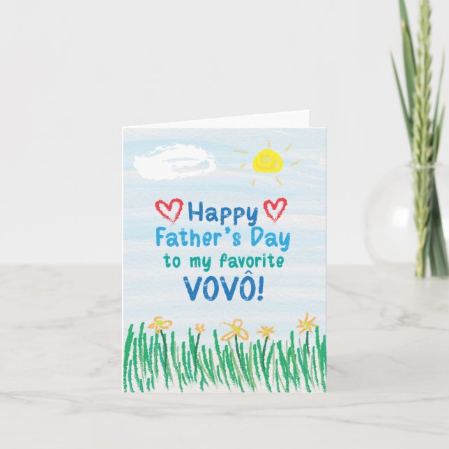 Tarjeta del Día del Padre para Vovô (Anverso)