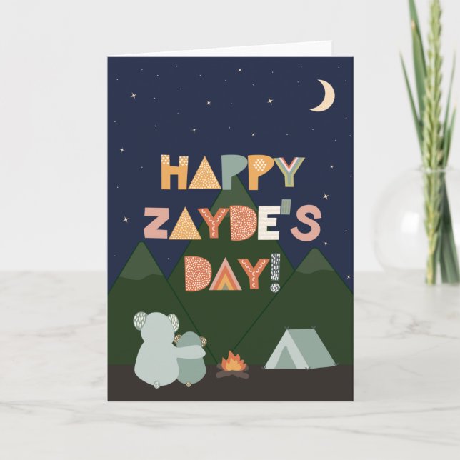 Tarjeta del Día del Padre para Zayde (Anverso)