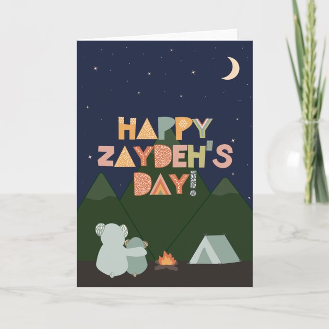 Tarjeta del Día del Padre para Zaydeh (Anverso)