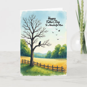 Tarjeta del Día del Padre Pastoral para el Árbol