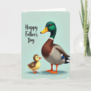 Tarjeta del Día del Padre Pato Esmeralda