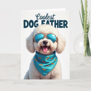 Tarjeta del Día del Padre Perrito Esponjoso