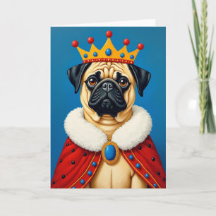 Tarjeta del Día del Padre Perro Coronado