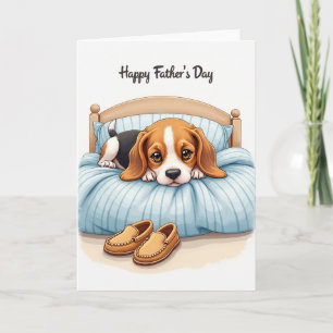 Tarjeta del Día del Padre Perro de Caza