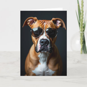 Tarjeta del Día del Padre Perro Elegante