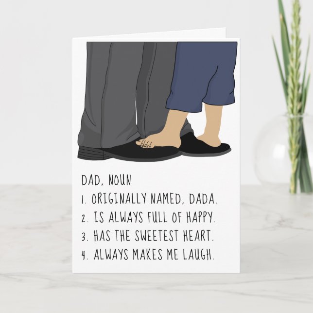 Tarjeta del Día del Padre/Personaliza a Papá, sust (Anverso)