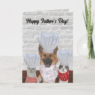 Tarjeta del Día del Padre personalizable de perro 