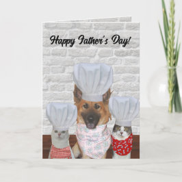 Tarjeta del Día del Padre personalizable de perro 