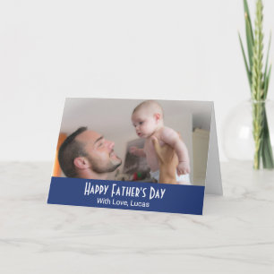 Tarjeta del día del padre personalizada de la foto