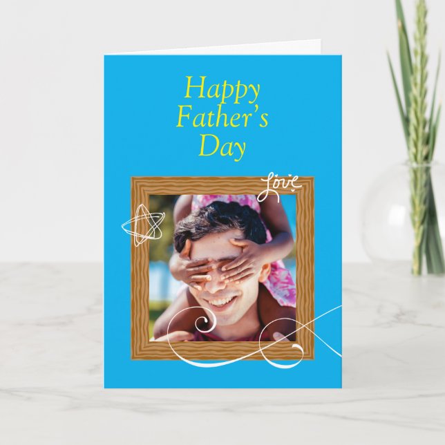 Tarjeta del Día del Padre personalizado con foto - (Anverso)