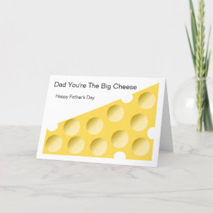 Tarjeta del día del padre personalizado del queso