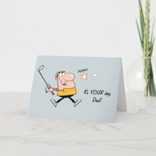Tarjeta del Día del Padre personalizado Golf (Anverso)