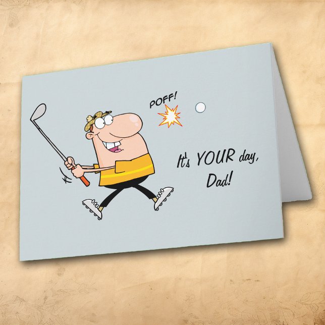 Tarjeta del Día del Padre personalizado Golf (Subido por el creador)