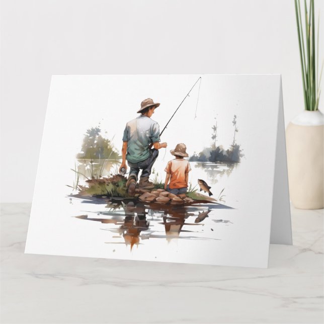 Tarjeta del Día del Padre Pescador (Anverso)