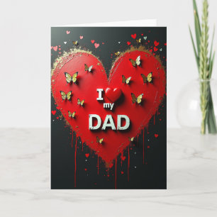 Tarjeta del Día del Padre Polvo Dorado