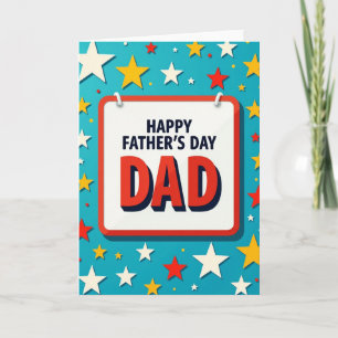 Tarjeta del Día del Padre Pop Art