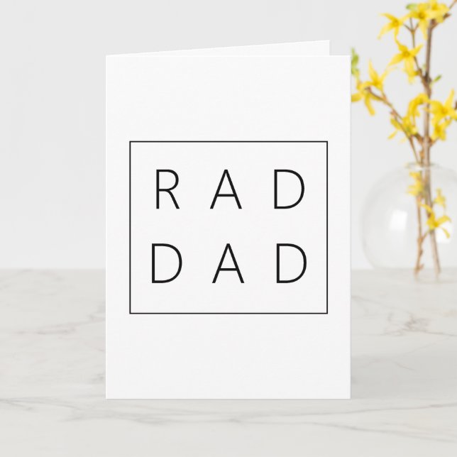 Tarjeta del Día del Padre Rad Dad (flor amarilla)