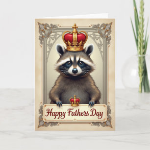 Tarjeta del Día del Padre Real y Peludo