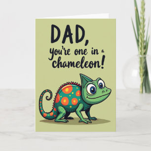 Tarjeta del Día del Padre Reptil Verde Azulado