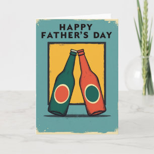 Tarjeta del Día del Padre Retro Cheers