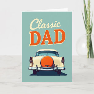 Tarjeta del Día del Padre Retro Clásico Papá