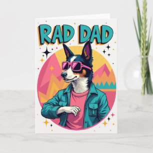 Tarjeta del Día del Padre Retro Cool