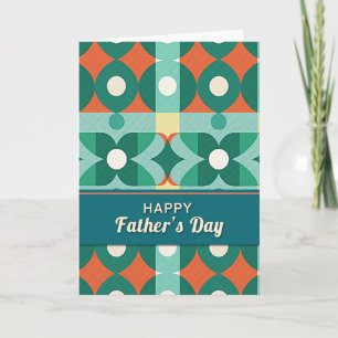 Tarjeta del Día del Padre Retro Moderna