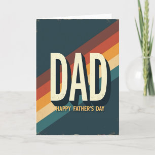 Tarjeta del Día del Padre Retro Papá