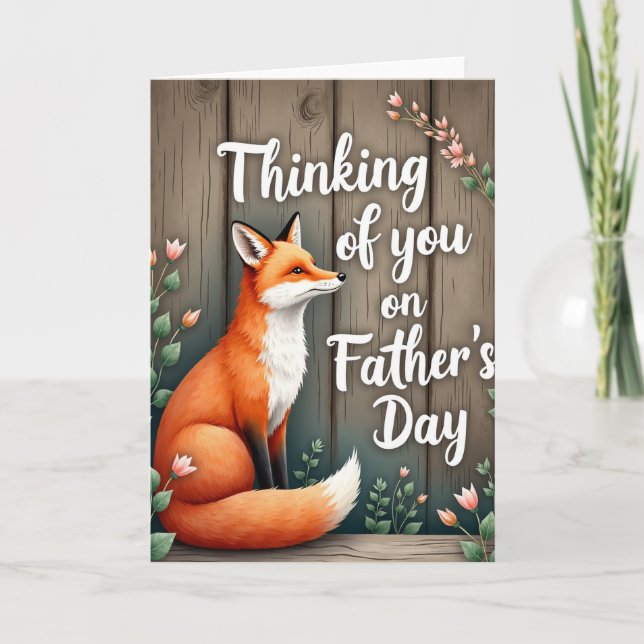 Tarjeta del Día del Padre Russet Fox (Anverso)