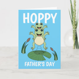 Tarjeta del Día del Padre Saltando Ranas