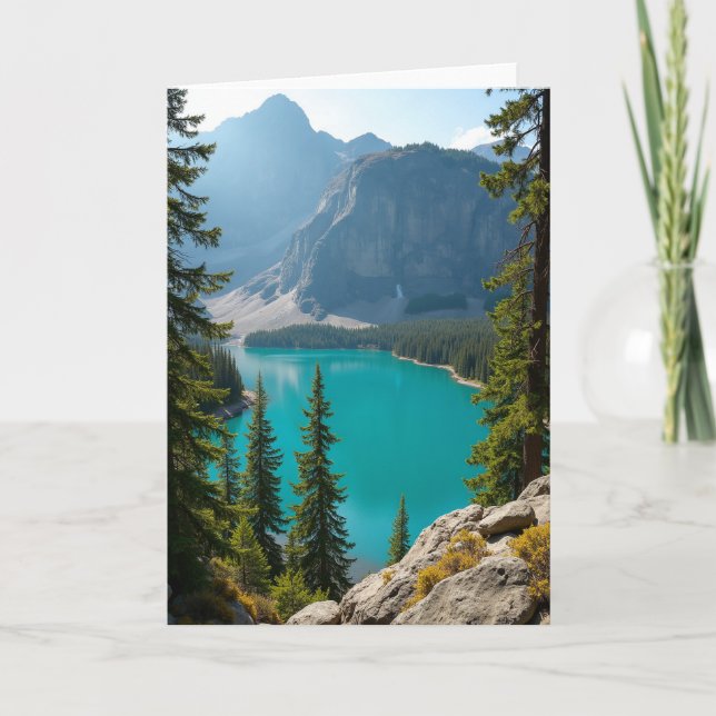 Tarjeta del Día del Padre Scenic Peaks (Anverso)