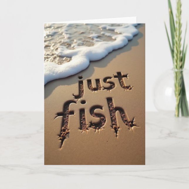 Tarjeta del Día del Padre Seaside Just Fish (Anverso)