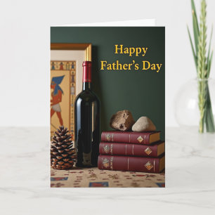 Tarjeta del Día del Padre Sello Carmesí