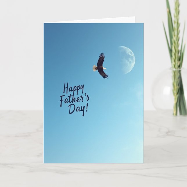 Tarjeta del Día del Padre Sereno Cielo (Anverso)
