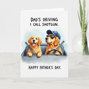 Tarjeta del Día del Padre Shotgun Seat