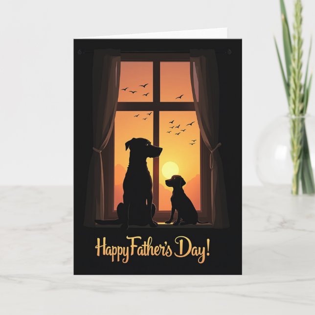 Tarjeta del Día del Padre Silueta (Anverso)