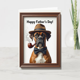 Tarjeta del Día del Padre Smoking Dog