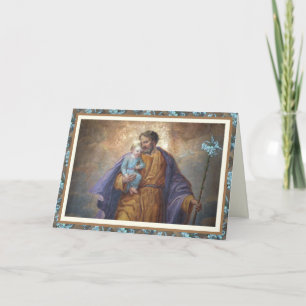 Tarjeta del Día del Padre St. Joseph Niño Jesús Cr