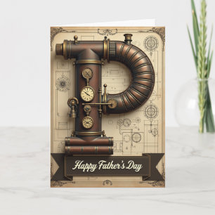 Tarjeta del Día del Padre Steampunk