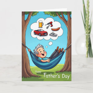 Tarjeta del Día del Padre Teal Hammock